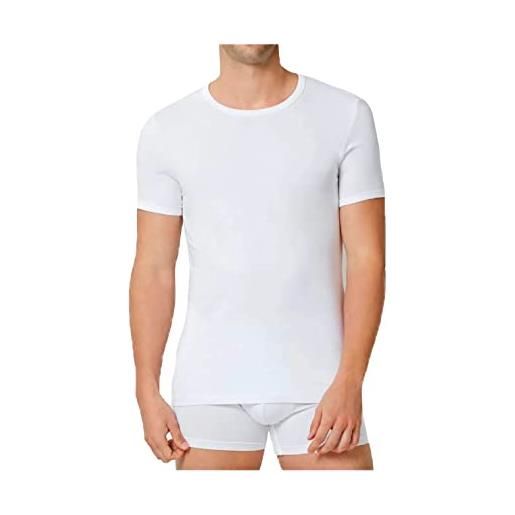 Liabel maglietta intima uomo cotone elasticizzato girocollo 3-6 pezzi maglia intima uomo elasticizzata np298 (6 pezzi bianco, s)