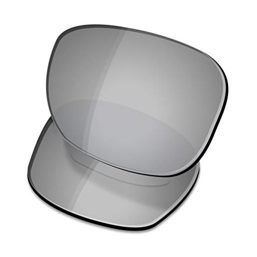 OSharp lenti di ricambio per occhiali da sole oakley jupiter squared oo9135, argento cromato - hd polarizzato, taglia unica