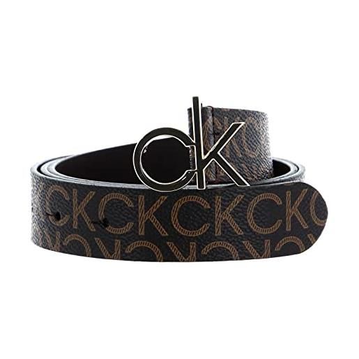 Calvin Klein re-lock logo belt 30mm mono w80 black mono