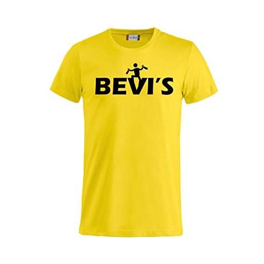 BrolloGroup t-shirt bevi's magliette uomo magliette personalizzate simpatiche gadget idea regalo ps 27431-a016-b (giallo limone)
