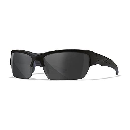 Wiley X wx valor - occhiali da sole con montatura realtree xtra, montatura nera/lente grigio fumo (matte black/ops smoke grey), s/l