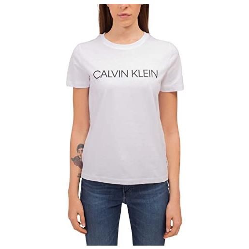 Calvin Klein jeans - t-shirt donna regular con logo lineare - taglia m
