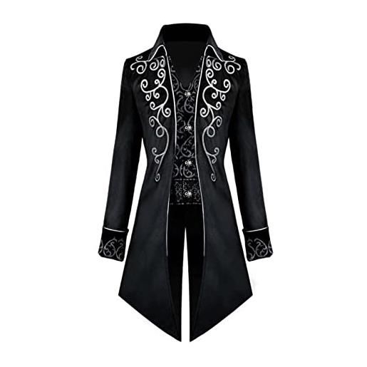 Generic 2023 - uomo moda cappotto giacche giacca vintage tailcoat gotico abito manica lunga moda cappotto stampato wildcats giacca a vento, rosso, xl