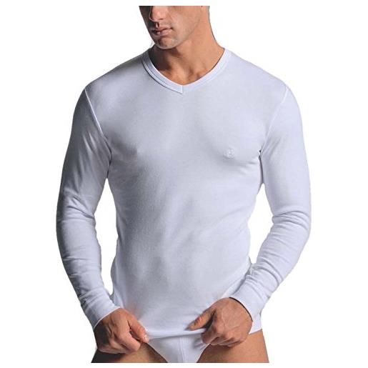 Navigare n. 3 t-shirt uomo scollo a v m/l con polsino underwear in cotone interlock garzato art. 114 - colori ass. Ti (nero, navy, grigio) - disponibile nelle taglie dalla 3 alla 7