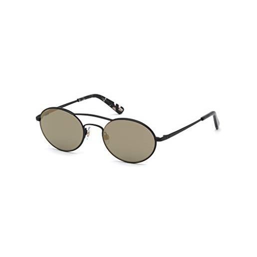 Web eyewear we0270 5302g occhiali da sole, matte black/brown mirror, 53 unisex-adulto