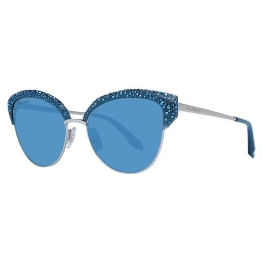 Swarovski sk0164-p 90x55 sunglasses, blu lucido, 55 donna