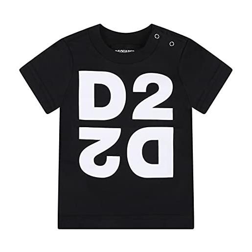 DSQUARED2 - t-shirt nera per neonati con loghi - 12 m, nero