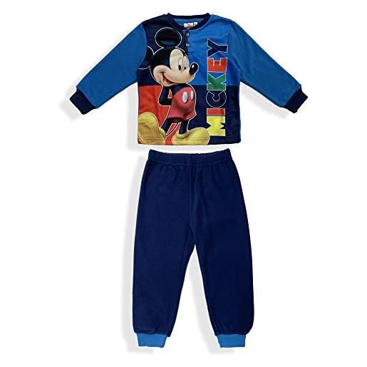 Disney pigiama mickey mouse lungo ufficiale maniche lunghe in pile bambino 5956