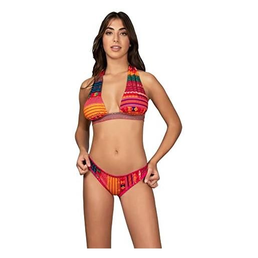 EFFEK donna bikini triangolo alto 84% pl 16% ea f22-0402 s multicolore fantasia x1