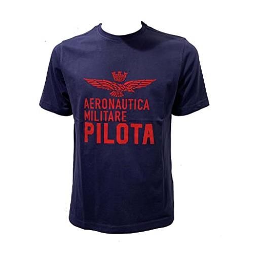 Aeronautica Militare t-shirt ts1990, uomo, tshirt, maglia, maglietta (as6, alpha, m, regular, regular, blu navy, medium)