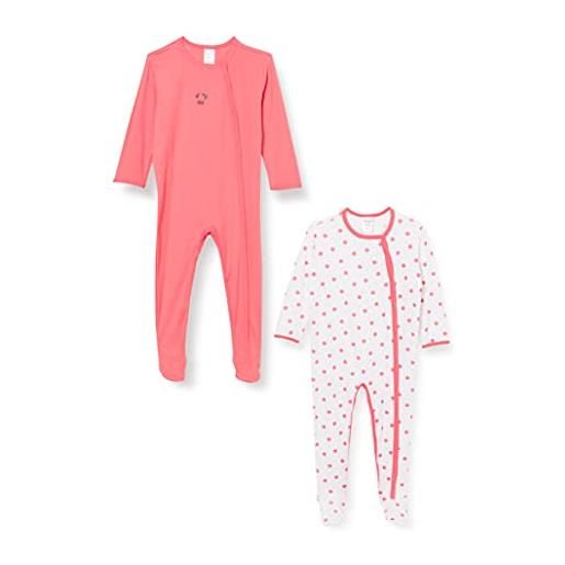 Schiesser multipack 2pack anzug mit fuß pigiamino per bambino e neonato, assortimento 1, 6 mesi bimba