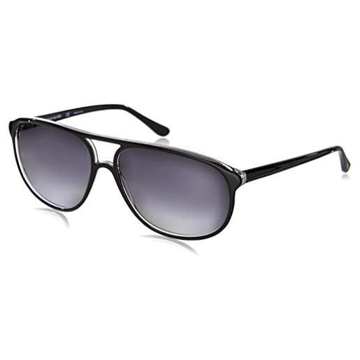 LOZZA sl1827l z32l sunglasses unisex plastic, standard, 58 occhiali, nero (top black/crystal), uomo