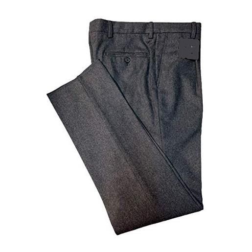 IMMAGINE pantalone uomo classico misto lana con pence colore avion (64)