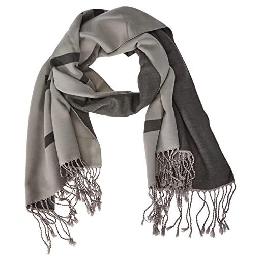 Calvin Klein Jeans calvin klein fringes scarf 65x195 k60k607322 sciarpa in tessuto, grigio (cement), os donna