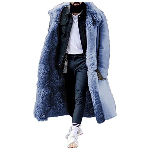 YAODAMAI cappotto invernale da uomo peluche caldo cappotto imitazione pelliccia da uomo cappotto ispessito
