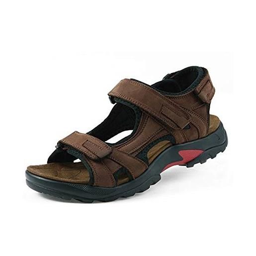 Lucky Cat sandlai sportivi scarpe uomo 2019, sandali da alpinismo sandalo da spiaggia traspirante da esterno per l'estate trekking cammino marrone antiscivolo resistente all'usura 38-48 eu, brass, 42