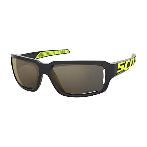 Scott obsess acs occhiali (black/neon yellow, one size)