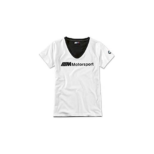 BMW m motorsport - maglietta da donna con logo bianco/nero, taglia m
