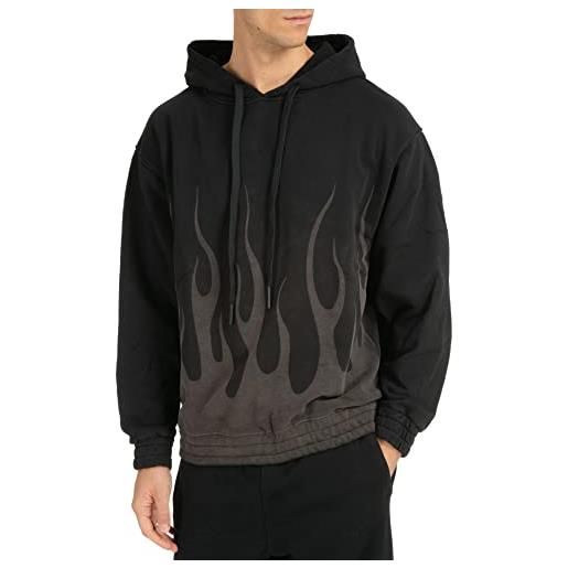 Vision of Super black hoodie with corrosive flames m