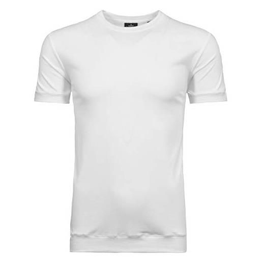 Ragman maglietta da uomo girocollo con polsini, nero-009, l