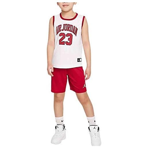 Jordan completo canotta e shorts da bambino muscle bianco taglia 4-5 a codice 857559-r78