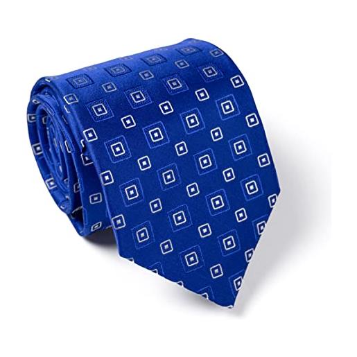 Remo Sartori - cravatta in seta blu elettrico, uomo, made in italy