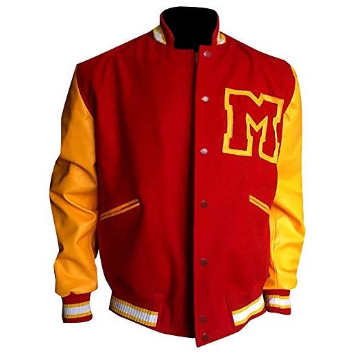 Fashion_First giacca da uomo michael jackson thriller m logo varsity letterman, multicolore, l