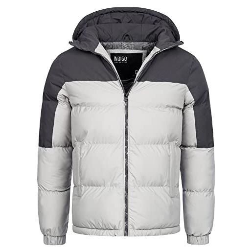 Indicode uomini danix winter jacket | giacca invernale con cappuccio lt grey s