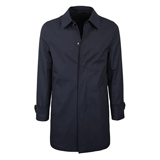 Ciabalù trench uomo invernale soprabito elegante cappotto impermeabile lungo sartoriale blu fango (blu, numeric_56)