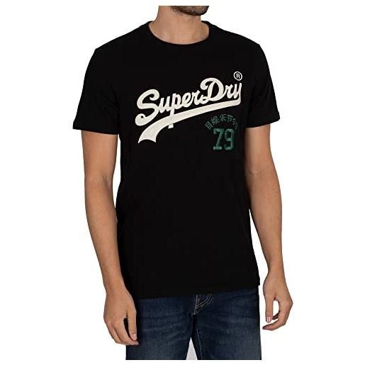 Superdry vintage vl interest tee t-shirt, athletic grey marl, m uomo