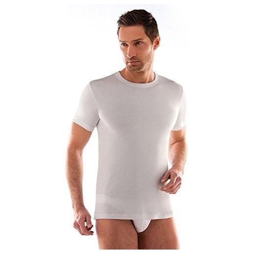 Liabel 3 t-shirt corpo uomo bianco caldo cotone mezza manica girocollo 02828/e23. (3/s)