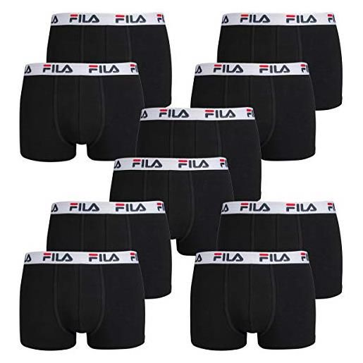 Fila fu5016 - boxer da uomo, confezione da 10 200 - nero xxl