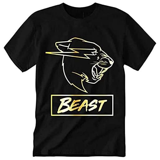 SUNCE mr. Beast logo fruit of the loom t shirt mens men &, american youtuber fruit of the loom t shirt mens regula black m