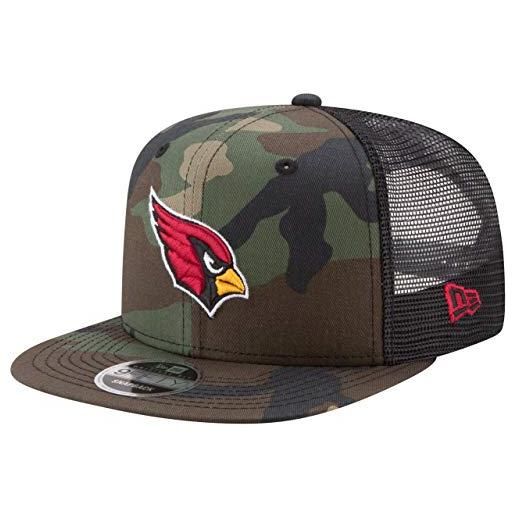 New Era woodland - cappello regolabile da uomo, colore: camo/nero arizona cardinals trucker 9fifty