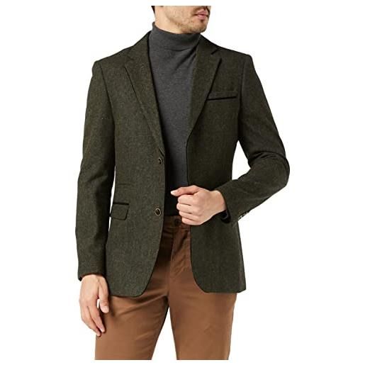 XPOSED of London giacca da uomo tweed blazer 1920s retrò vintage in stile smart su misura adatto in marrone, verde e blu [amzch-blz-dane-d2-green-46]