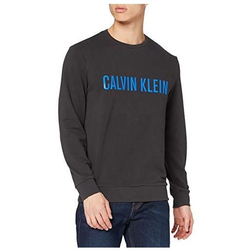 Calvin Klein l/s sweatshirt, set di pigiama, uomo, s, grigio (phantom)