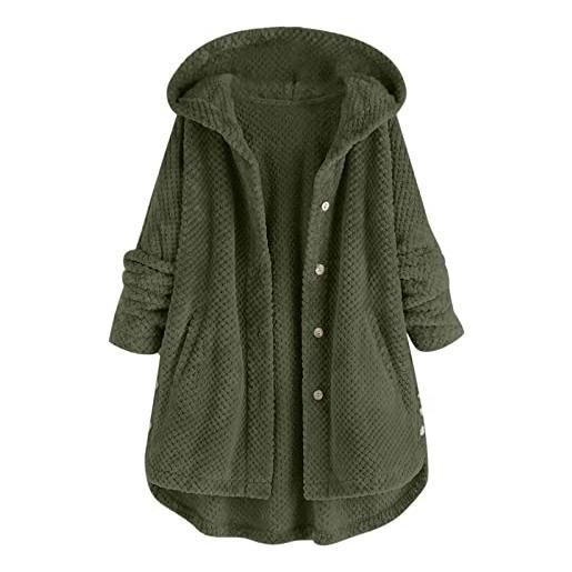 Generic giacca trapuntata da donna, giacca invernale da donna, taglia grande, giacca invernale da donna, giacca invernale da donna, lunga e calda, impermeabile, verde, xl