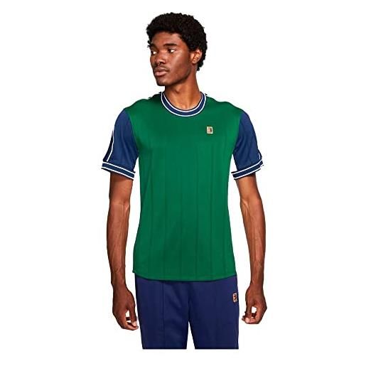 Nike m nkct df slam top ss ny nt t-shirt, gorge green/binary blue/white, l uomo
