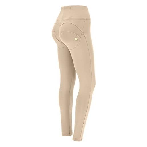 FREDDY - pantaloni push up wr. Up® skinny vita alta cotone organico, beige, medium