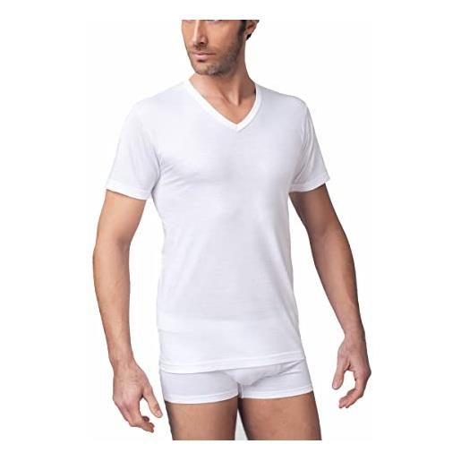 Nottingham t-shirt puro cotone uomo collo a v art. T41vc (3pz) - 5, bianco