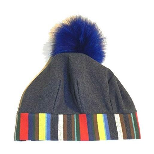 Gallo cappello bambino berretto risvolto righe multicolor ap510935 lapislazzulo/giada (3(5/12 anni))