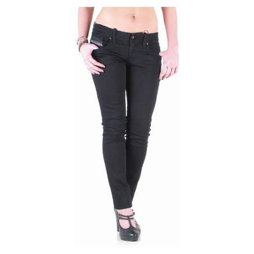Diesel donna jeans pantaloni skinny grupee super slim 0800r (w28/l32, nero)