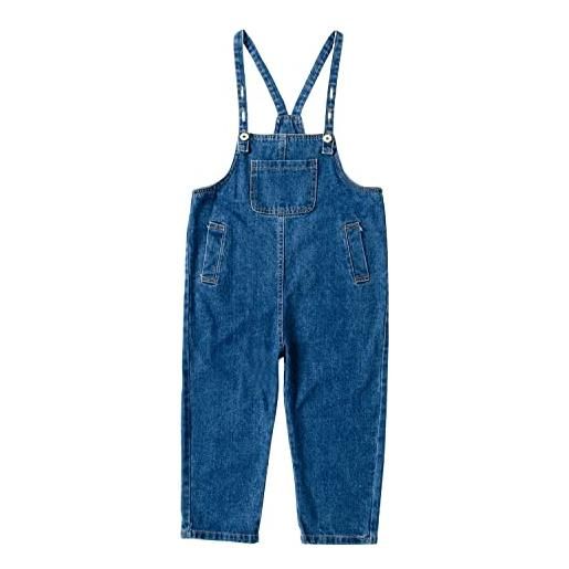 BLOMDES salopette da bambina in denim salopette da bambina in denim blu per 5-6 anni