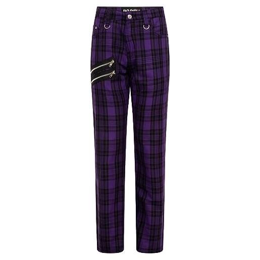 Ro Rox pantaloni tartan a quadri punk grunge goth unisex - gamba dritta regular fit