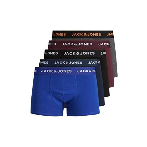 JACK & JONES jack&jones jacblack friday trunks 5 pack ltn boxer, multicolore, xl uomo
