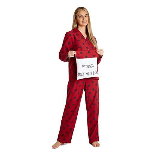 CityComfort pigiama donna caldo cotone due pezzi s, m, l, xl idee regalo per lei (lilla, l)