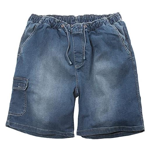 Abraxas xxl bermuda jeans-cargo con elastico in vita lavastoviglie in pietra, 2xl-10xl: 8xl
