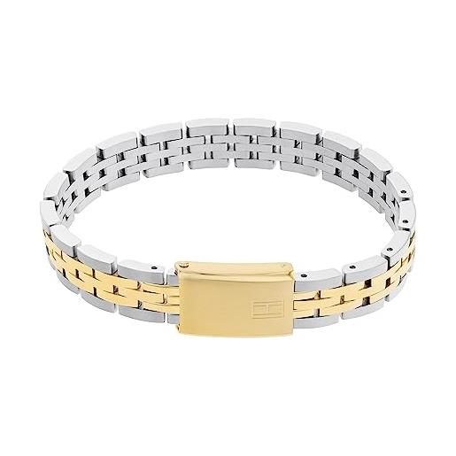 Tommy Hilfiger jewelry braccialetto a maglie da uomo in acciaio inossidabile oro giallo - 2790502