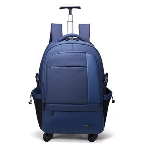 TangDao zaino con ruote bagaglio portatile tipo casual zaino per trolley da lavoro borsa da scuola con ruote (blu)