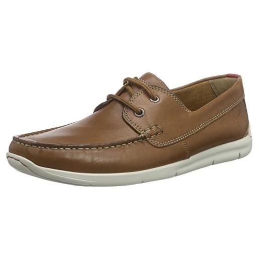 Clarks karlock step, scarpe da barca uomo, marrone (tan leather), 43 eu